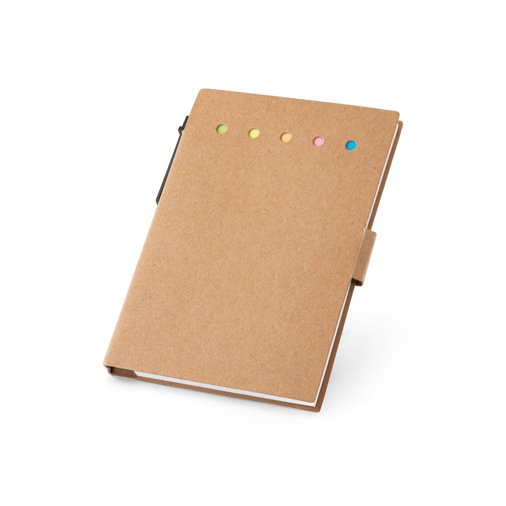 6 blocos adesivados com capa em papel kraft reciclado