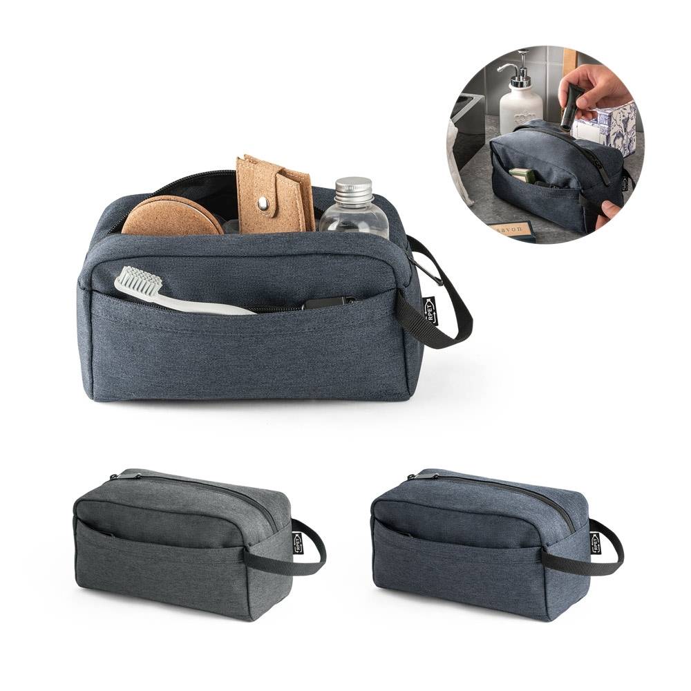Bolsa de cosméticos em 600D poliéster reciclado modelo REPURPOSE