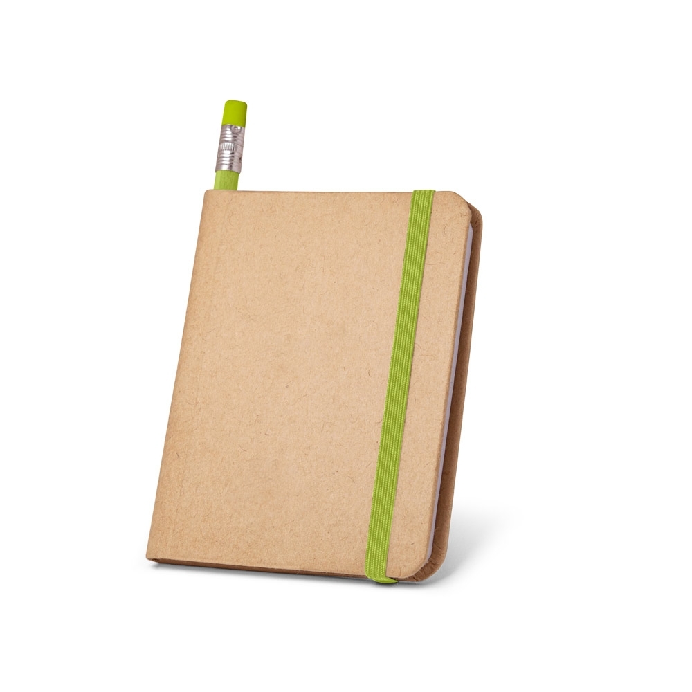 Caderno A7 de capa rígida em papel com páginas lisas