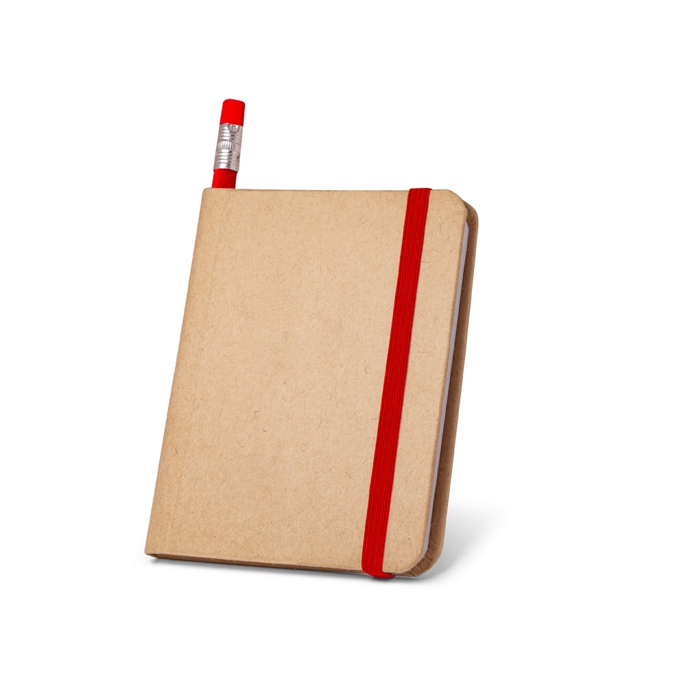 Caderno A7 de capa rígida em papel com páginas lisas