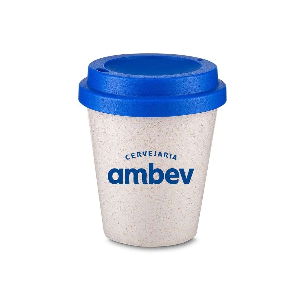 Copo Fibra de Arroz c/ Tampa 350ml
