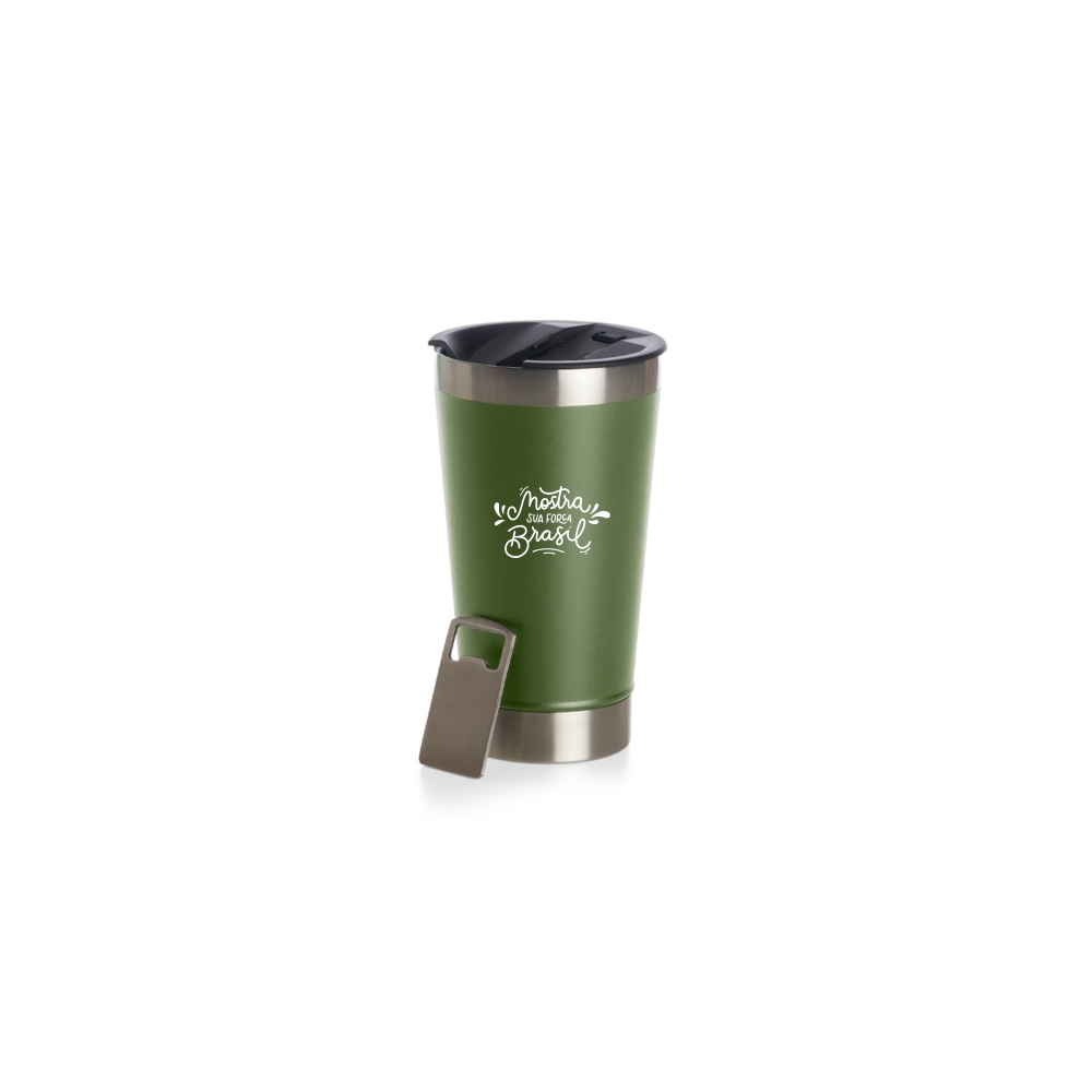 Copo Térmico com Abridor Personalizado para a Copa do Mundo