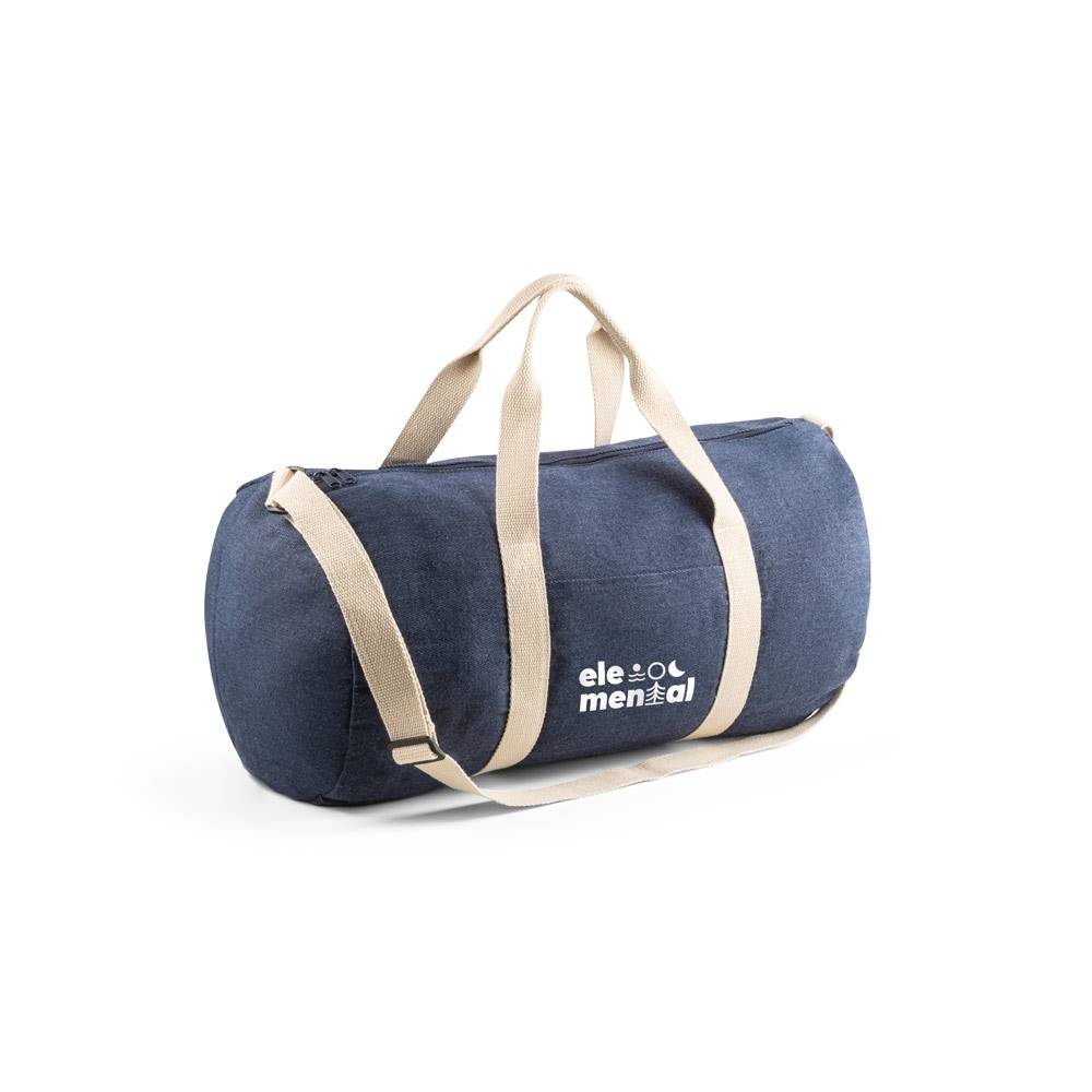 DENIM BAG. Sacola esportiva ou viagem em denim reciclado (300 g/m²)