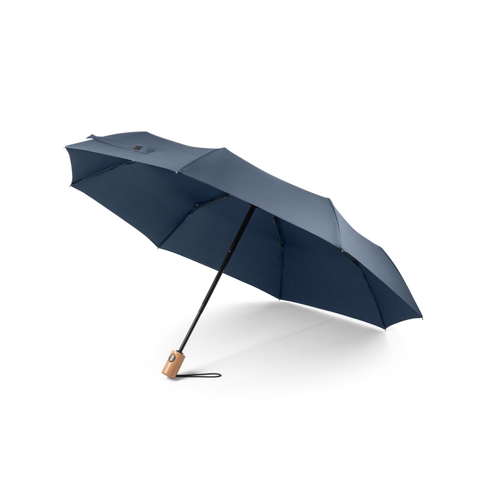 Guarda-chuva em poliéster reciclado com abertura e fecho automático