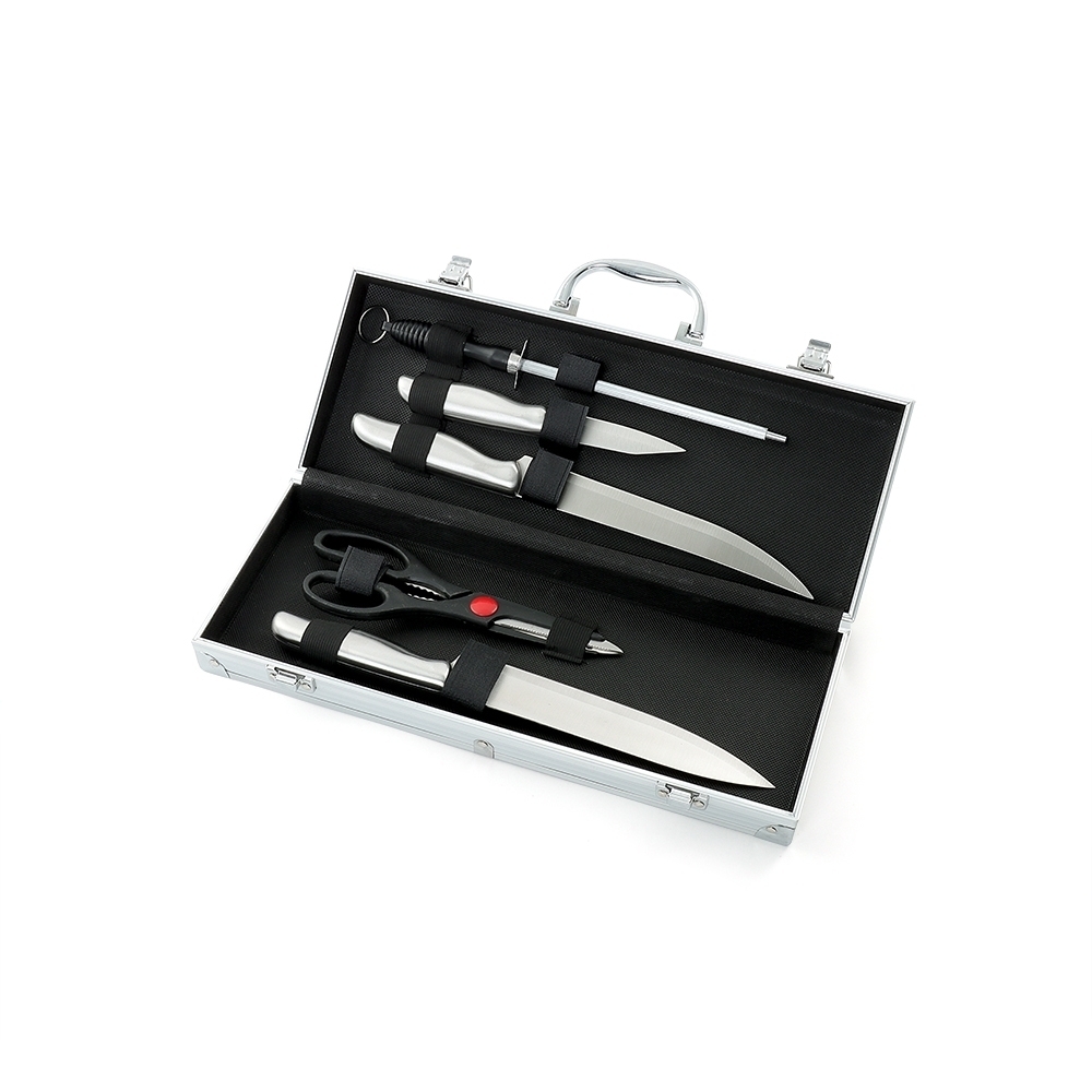  Kit Churrasco c/ 5 Peças na Maleta  Personalizada  