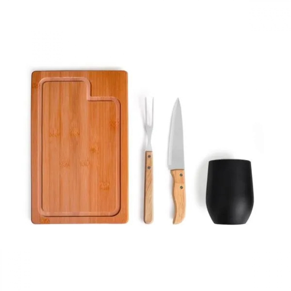 Kit Para Churrasco Com Copo Térmico - 4 Pçs