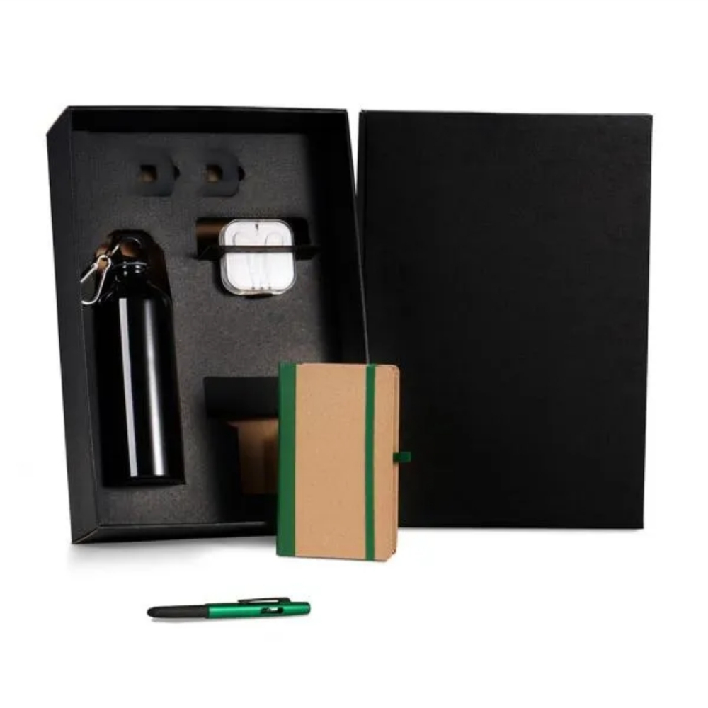 Kit Squeeze, Fone, Caderno e Caneta Personalizado