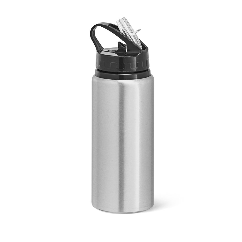 Squeeze 670 mL em alumínio com bico de canudo flip e canudo