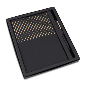Kit Escritório Personalizado com Detalhes em Dourado-IA-CAD450