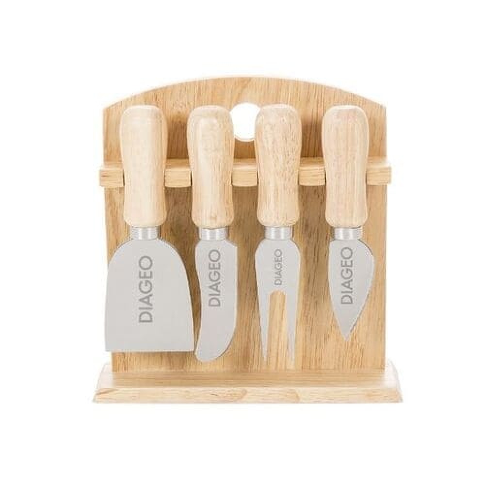 Kit Queijo 4 Peças com Suporte -IX-04236